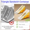 FeBohao Sandwich Container with Lid Triangle Sandwich Box Clear Plastic
