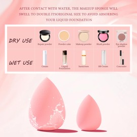 Blossique Makeup Sponge Set of 7 Pcs, Latex Free, Makeup blender, Suitable For Powder, Cream and Liquid, Super Soft, Magical Beauty Cosmetics