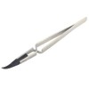 ESD Plastic Tip Curved Tweezers for Soldering Repair Work Interchangeable