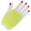 Komonee Yellow Short Fishnet Hand Gloves Fingerless Party Fancy Dress
