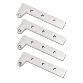 4PCS Hidden Door Pivot Hinge, 64mm x 21.5mm Door Hinges, 360 Degree Rotating Cabinet Door Window Hinges (100MM)