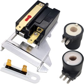 338906 Dryer Flame Sensor & 279834 Gas Valve Ignition Solenoid Coil Kit & 3392519 Thermal Fuse for Whirlpool Kenmore Maytag Dryers Replacement Parts WP338906 DC32-00008A 14205025 AP3094251