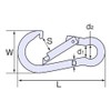 Himejiya SS-10 Stainless Steel Spring Hook S #10 (Nominal 0.4