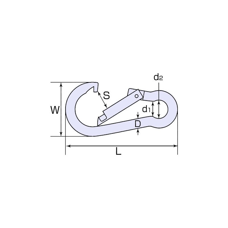 Himejiya SS-10 Stainless Steel Spring Hook S #10 (Nominal 0.4