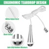 Azushwer 2 Pcs Bathroom Pull Cord Handle Teardrop Chrome Pull