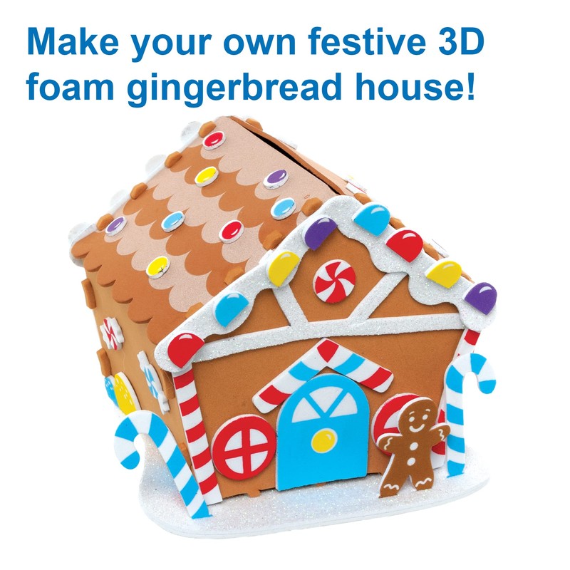 Baker Ross FE937 Gingerbread House Craft Kits - Pack of