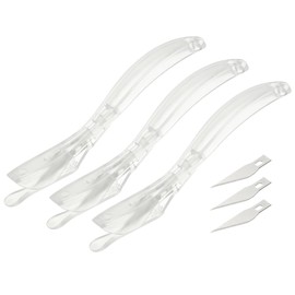 PATIKIL 3Pack Wrapping Paper Cutter, Safety Sliding Gift Wrap Cutter Tool for Wrapping Paper Vinyl Window Christmas Presents Craft Making, White