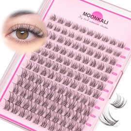 Wispy Lash Clusters Natural Look Cluster Eyelash Extensions Luxury D Curl Individual Lashes Clusters Invisible Clear Band DIY Eye Lash Clusters Extension 10-16mm Versatile False Eyelashes