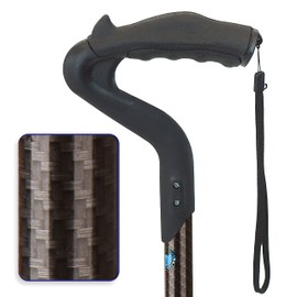 New Ergocane 2G by Ergoactives As Seen On TV. Shock Absorber Fully-Adjustable Ergonomic Cane (Real Carbon Fiber Material)