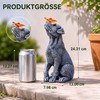 Yeomoo Solar Dog Figure with Butterfly Decoration for Outdoors, Garden