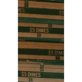 Pap-R Flat Tubular Coin Wrappers 150 Wrappers Per Order (150 Dimes Coin Wrapper)