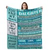 Daughter Gifts Blanket, Daughter Gifts from Dad Mom, Gifts for