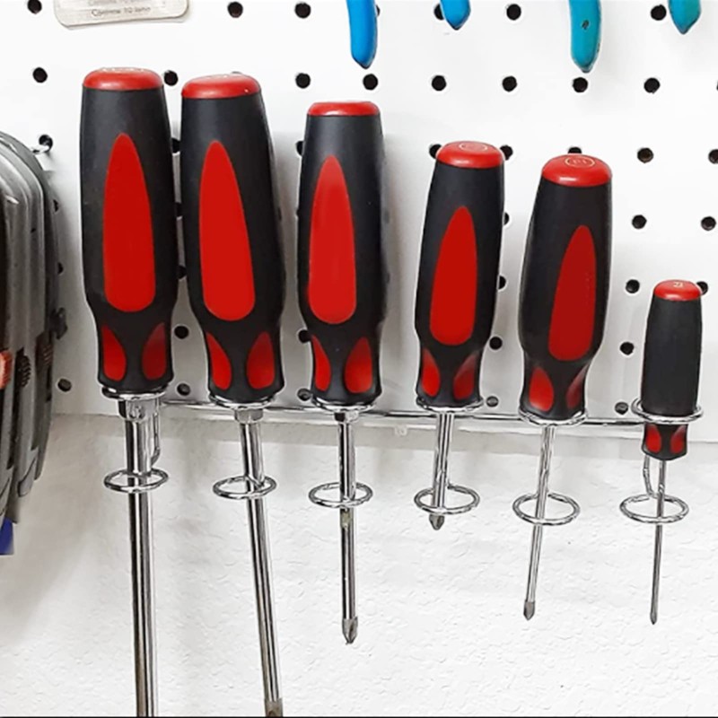 SPEEDWOX Pegboard Screwdriver Holder Pegboard Hook Assortment Multi Tool Holder