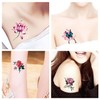 RICISUNG Tattoo Seal, Body Seal, Large Size Flower, 3D, Women's,