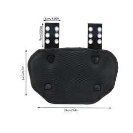 Deepflair Football Backplates Sports Football Back Plate Breathable Rugby Back Pads Hard Shell Lower Back Youth Backplate Protector Curved Design Protective Accessories for Youth and Kids (Small Size)