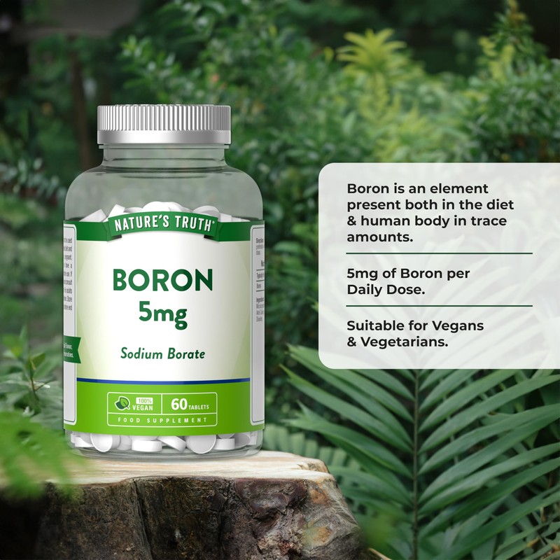Boron Supplements | 5mg High Strength Boron Tablets | Sodium