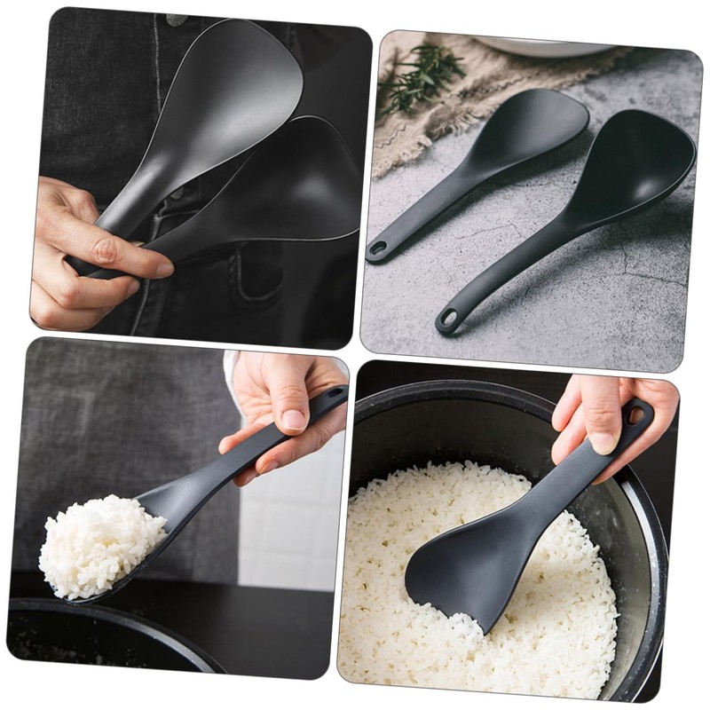 Gatuida 2pcs Rice Paddle Soup Spoons Non-Stick Serving Spoons for