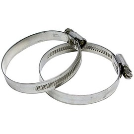 HPS Performance EMSC-80-100x2 Stainless Steel Embossed Hose Clamps SAE 56, 3-1/8" - 4" (Pack of 2)