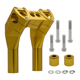 Motorcycle Pullback 6''Tall Handlebar Risers Extension Kit 1-1/8" 28mm Bar Clamp Dia Compatible with Harley Dyna Street bob Wide Glide Low Rider FXDLS FXDL Fat Bob FXDF Softail Sportster 883 1200