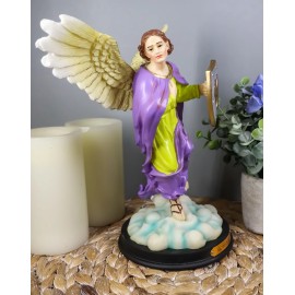 Catholic Church Archangel Saint Sealtiel Shield Of Prayer Worship Statue 10"H