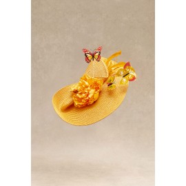 BABEYOND Tea Party Fascinator Hat for Women Kentucky Headwear Derby Pillbox Wide Brim Church Hat for Cocktail Wedding