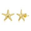 MUNDELL Plated 14K Gold Dainty Starfish Stud Earrings Minimalist Star