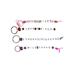 Novelty Whimsical Biker Key Ring-Luggage Tags-Backpack tags (Wild Thang)