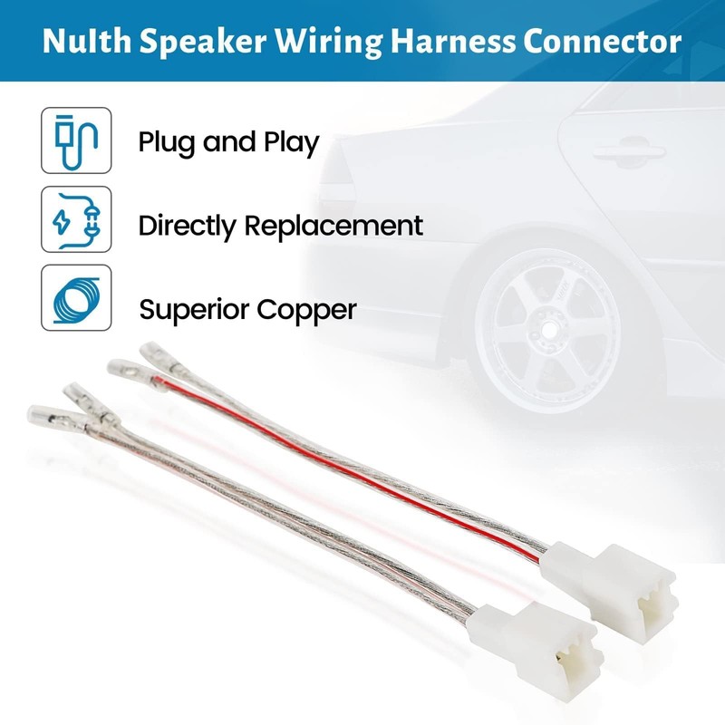 Nulth Front Door Speaker Wiring Harness Adapter Replacement for Hyundai