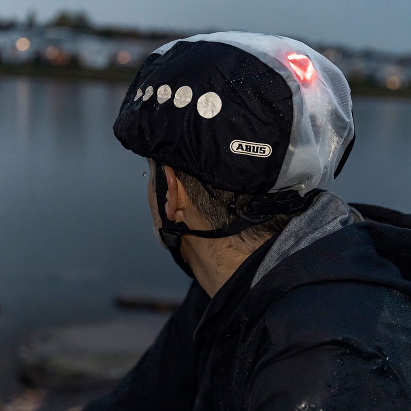 ABUS Regenkappe Toplight für Helme mit hohem Rücklicht – Regenschutz