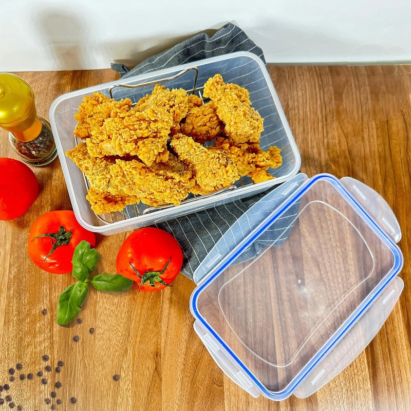 Hoplighe Batter Bowl Mess Free Breading with Lid Flour Shaker