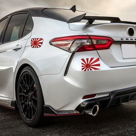 Calcomania para Tanque de Gasolina Pegatina Adhesiva Vinilo Resistente Agua/UVA para Moto Auto Casco Laptop Universal | Sol Japones Rojo