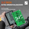 HENMI Wireless Bicycle Computer, 3.2 Inch Multifunction Bicycle Speedometer, Wireless