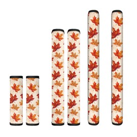 NETILGEN Thankgiving Decor Refrigerator Holder Handle Cover Set of 6,Anti-Skid Fridge Door Handle Covers Kitchen Appliance Decoration Handles for Oven Dishwasher Cabinet,Autumn Fall Maple Leaf