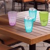 BELLE VOUS 9 Pack Plastic Coloured Cups - 400ml/13.5oz Reusable