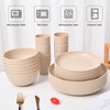 24 - Piece Wheat Straw Dinnerware Set - Plates and