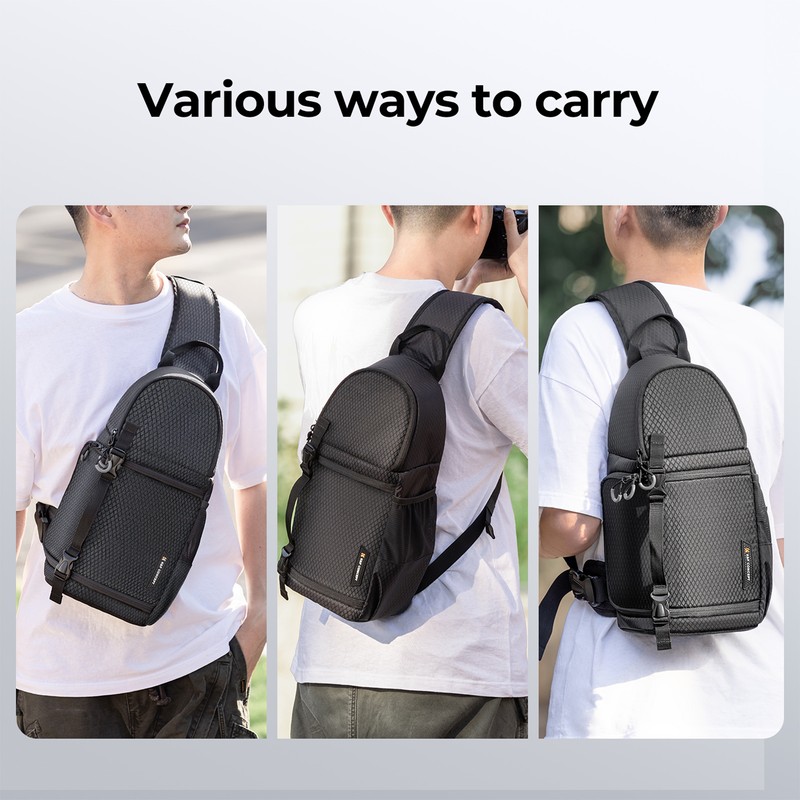 K&F CONCEPT Camera Sling Bag Shockproof Camera Bag 10L Capacity