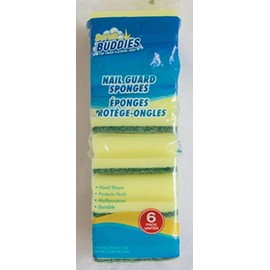 Scrub Buddies 6 Pack of Nail Guard Sponges
