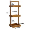 Utoplike Teak Shower Caddy Shelf, Standing Shower Organizer for Bathroom