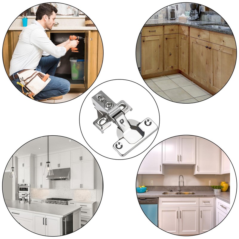 BESTEEL 4 Pack 1/2 inch Overlay Soft Close Cabinet Door