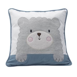 Happi By Dena Lambs & Ivy Little Llama Bear Decorative Pillow, Gray/Blue