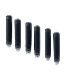 3Set X Muji Aluminum Body Fountain Pen Cartridge Refills Black Total 6 Refills