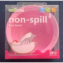 CaliBowl Made in USA Calibowl Pink 8 oz Bowl Non-Spill BPA Free Set of 4