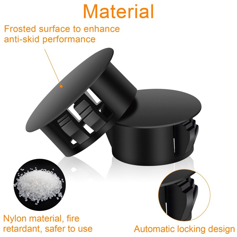 200Pcs Nylon Hole Plug Set (9 Sizes: 1", 7/8", 3/4",
