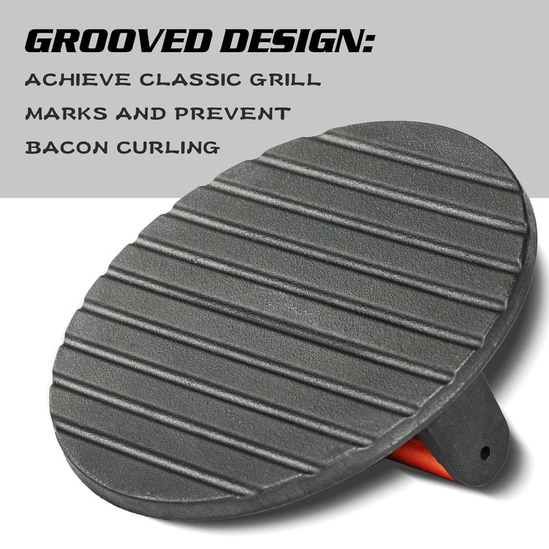 vivicreate 7 inch Burger Smasher,Patty Smasher,Hamburger Smasher Press,Griddle Press, Bacon
