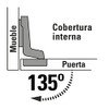 Hermex BIDI-135, Bisagras bidimensional, 135°, bolsa 2 piezas