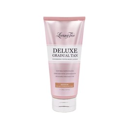 Loving Tan Loving Tan Deluxe Gradual Tan Lotion, Medium- Natural Looking Self Tanner, Professional Strength Sunless Tanner, 7+ Self Tanning Applications per Bottle-Cruelty Free, Naturally Derived DHA-5.07 Fl Oz