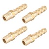 sourcing map Brass Metric Barb Connector Hose Nozzle 6mm x