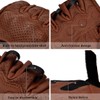 Harssidanzar Mens Motorcycle Gloves Leather Perforated Motorcycle Driving Gloves CM044EU