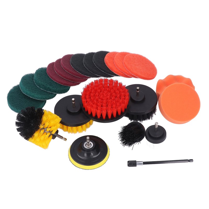 22pcs Drill Brush Attachments Set Multipurpose Power Scrubber Cleaning Kit