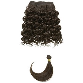 Chear Disco Jerry Weft Human Hair Extension with Premium Blend Weave, Number 2, Dark Brown, 10-Inch